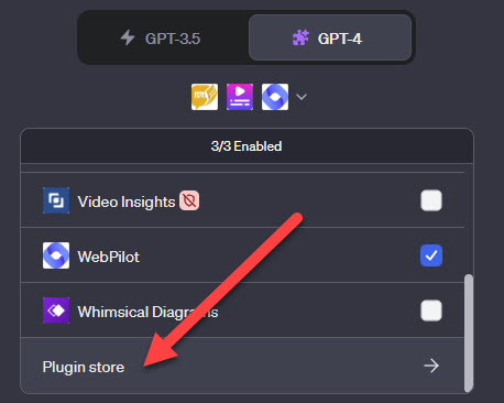 Enable plugins with ChatGPT