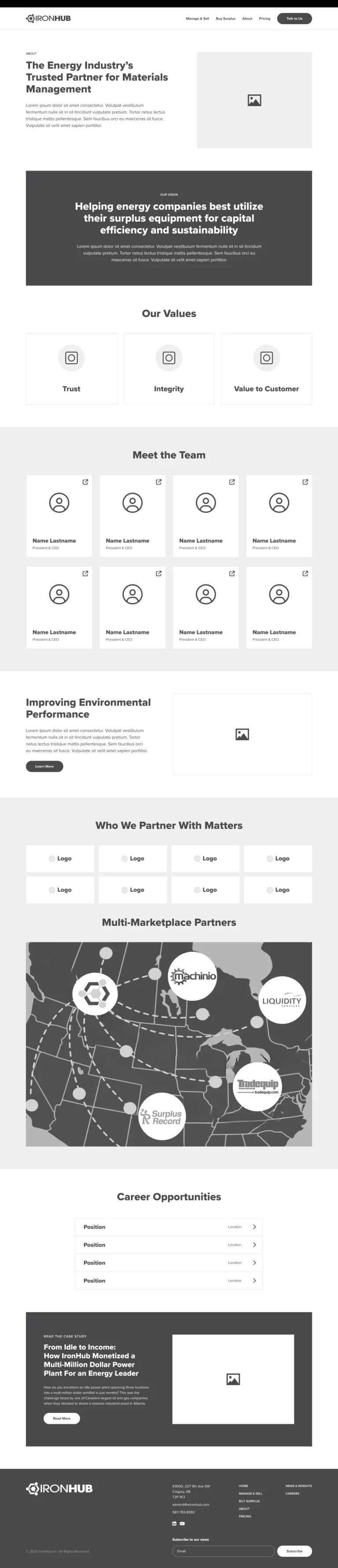 graphem case study ironhub wireframe about