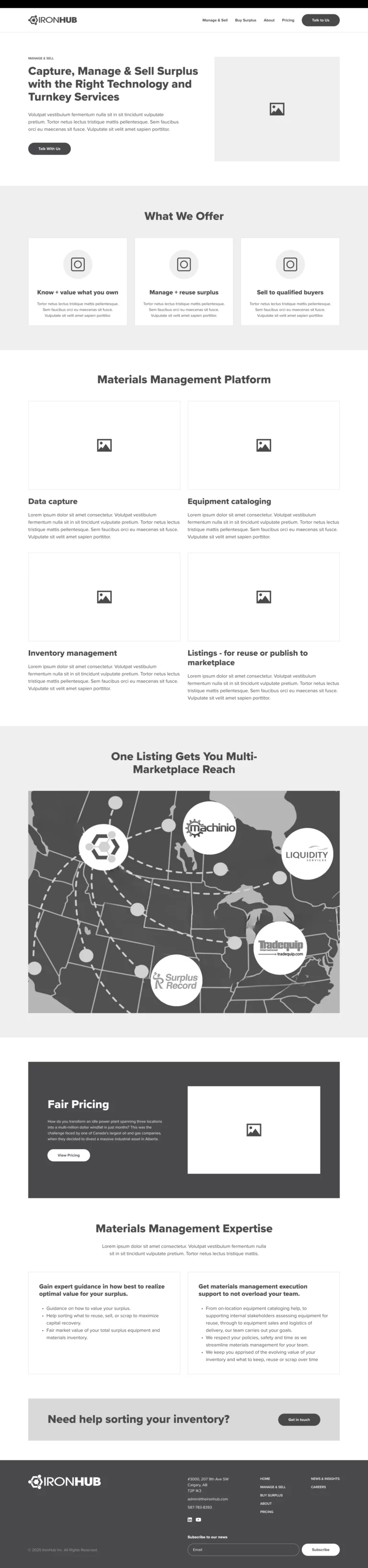 graphem case study ironhub wireframe manage sell