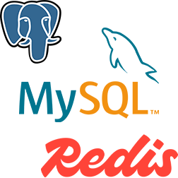mysql postgresql redis